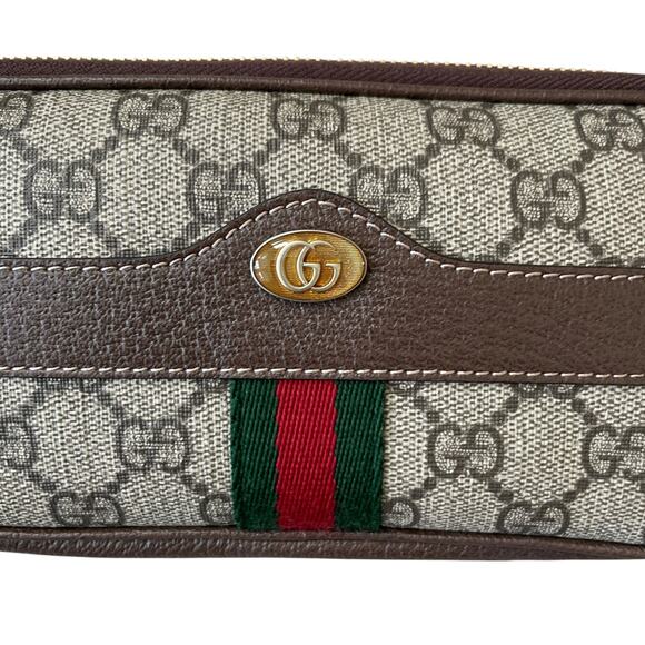 Gucci GG Supreme Ophidia Mini Crossbody Bag Beige/Ebony Coated Canvas NEW - Picture 3 of 14
